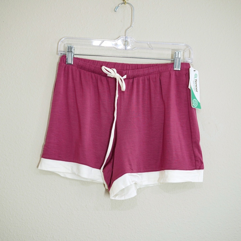 Haven Well Within Tencel Lyocell Sleep Shorts Purple Cream XS NWT Soft Cozy